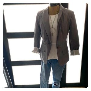 Pinstripe gray blazer
